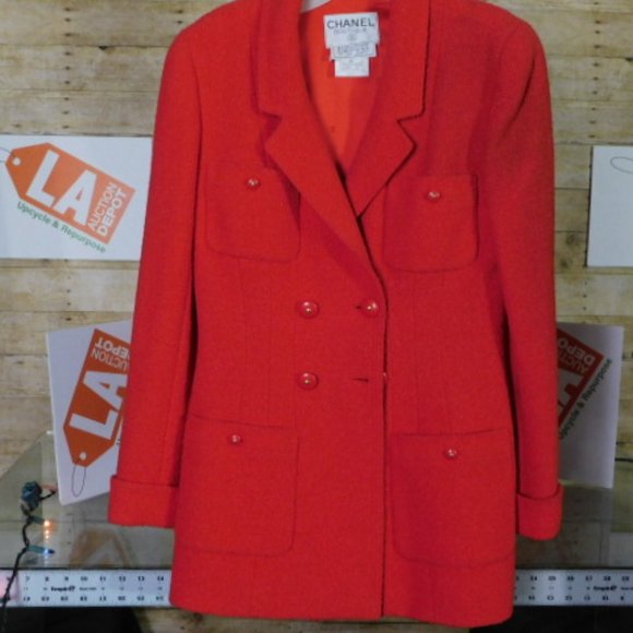 Chanel Red Coat - Picture 10 of 15